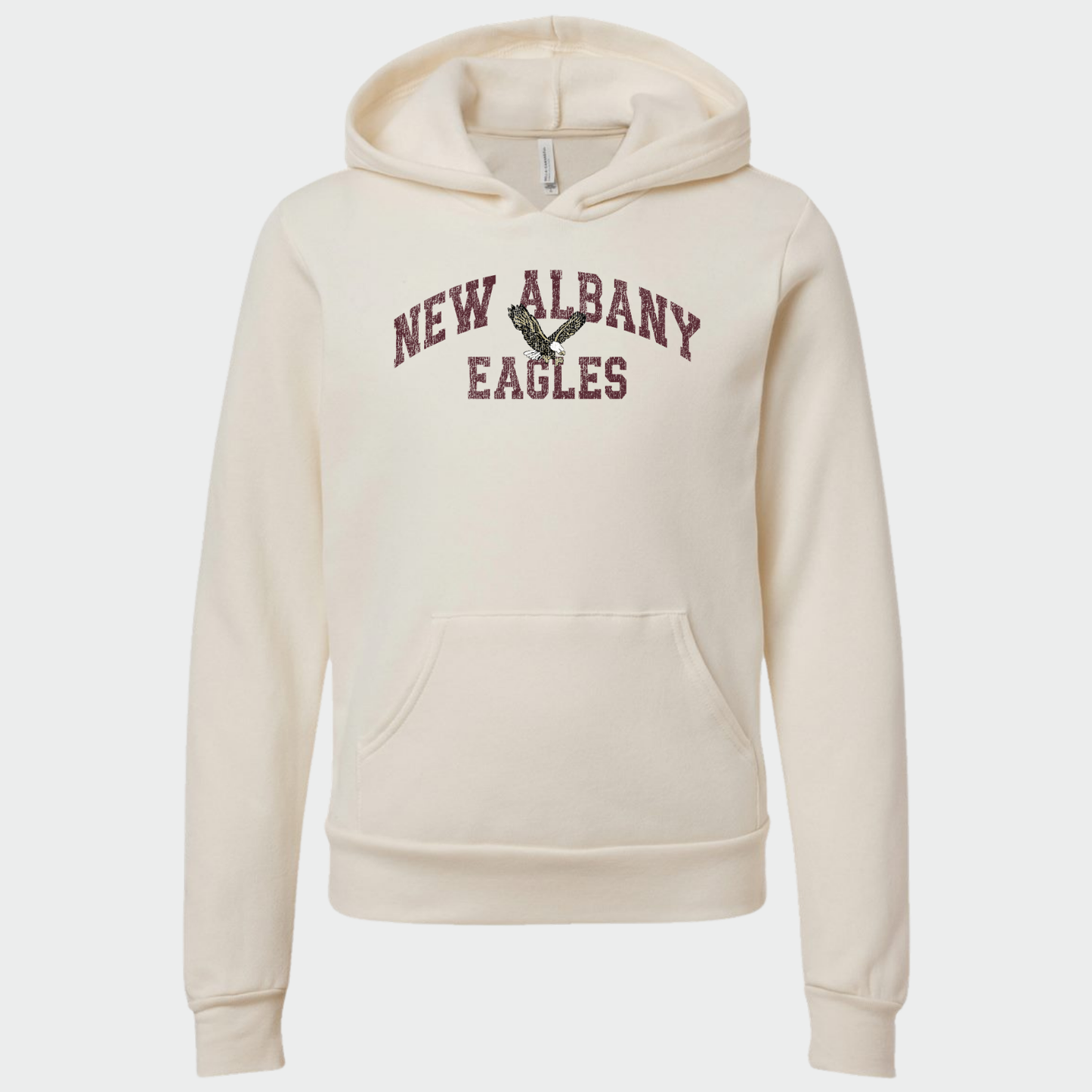 NAPTO: New Albany Eagles *Distressed Print* Sponge Fleece Hooded Sweatshirt