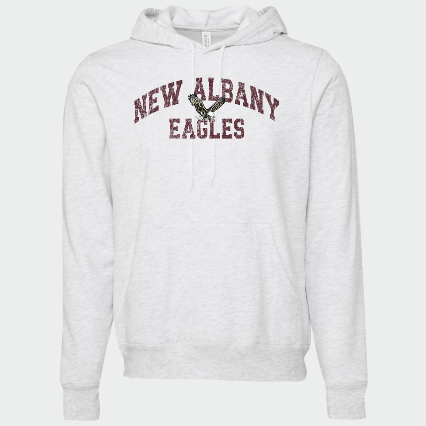 NAPTO: New Albany Eagles *Distressed Print* Sponge Fleece Hooded Sweatshirt