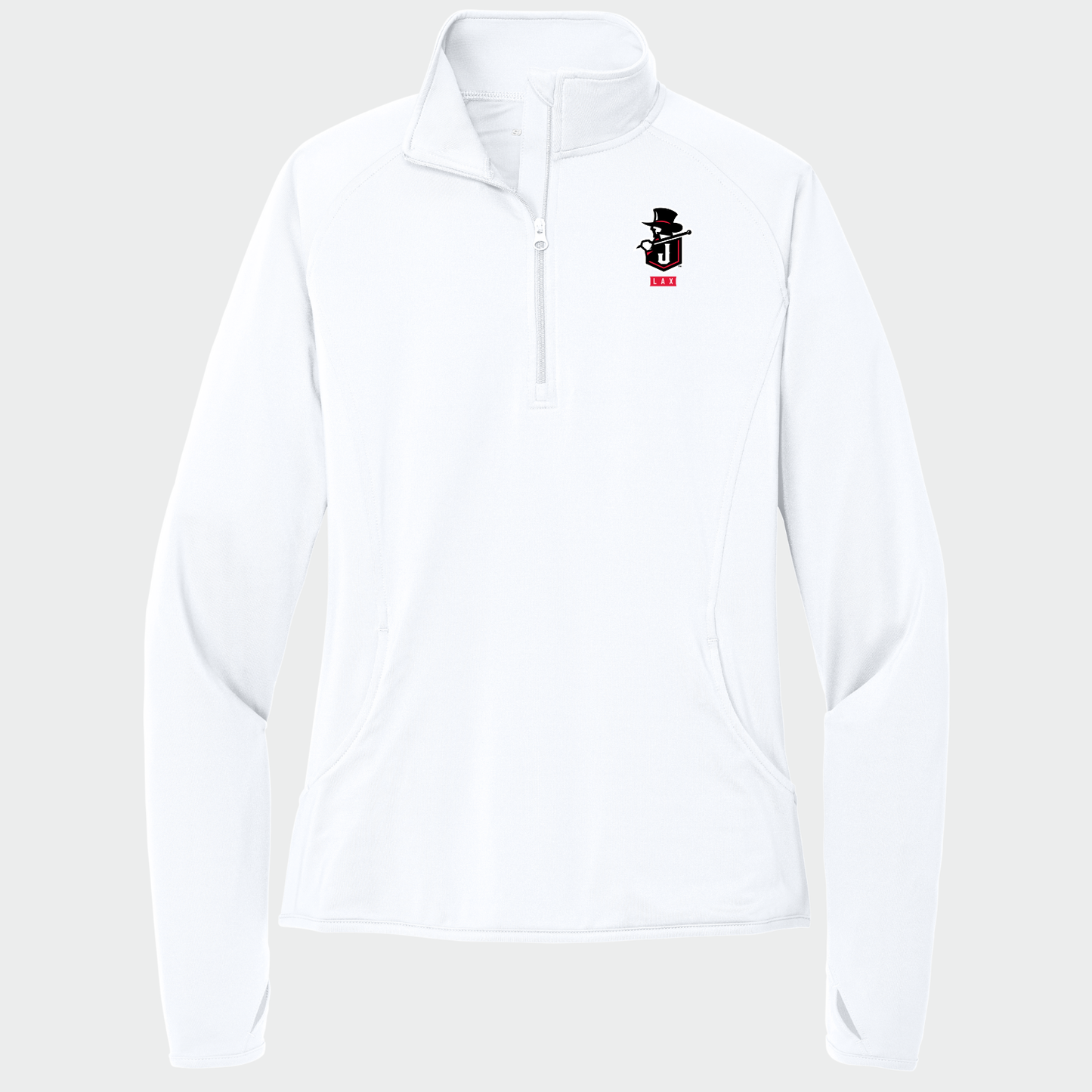 JYAA: Johnstown Johnnie Logo *Pick Your Sport* Women's Quarter Zip Long Sleeve Tech T-Shirt