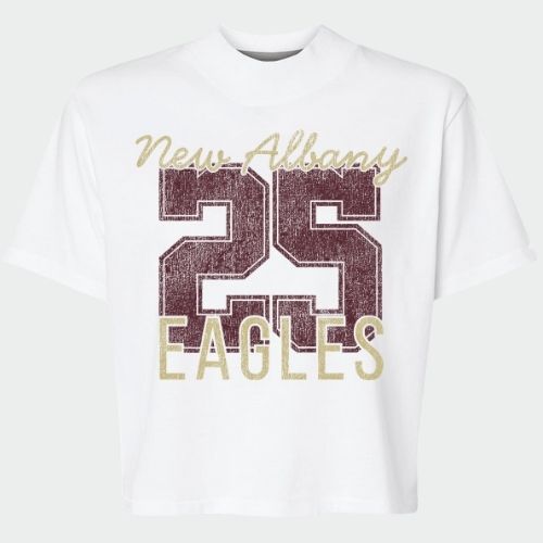 Number Shop: New Albany Eagles Number Women's Boxy T-Shirt *personalized*