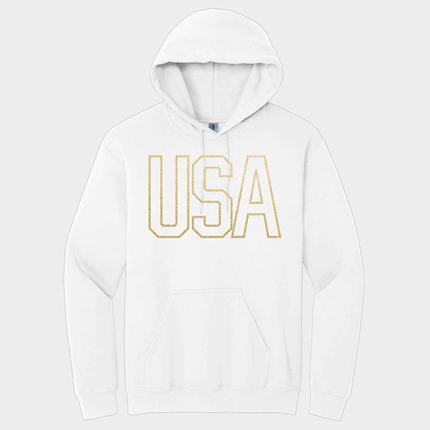 Patriotic: USA Gold Foil Hooded Sweatshirt