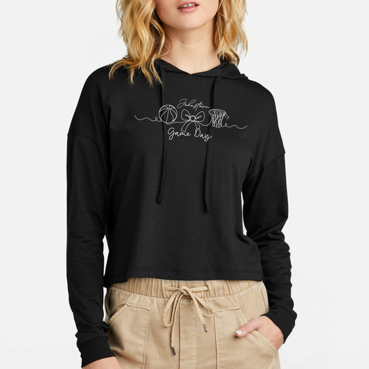 JYAA: Johnstown Basketball Gameday Women's Triblend Long Sleeve Hooded T-Shirt