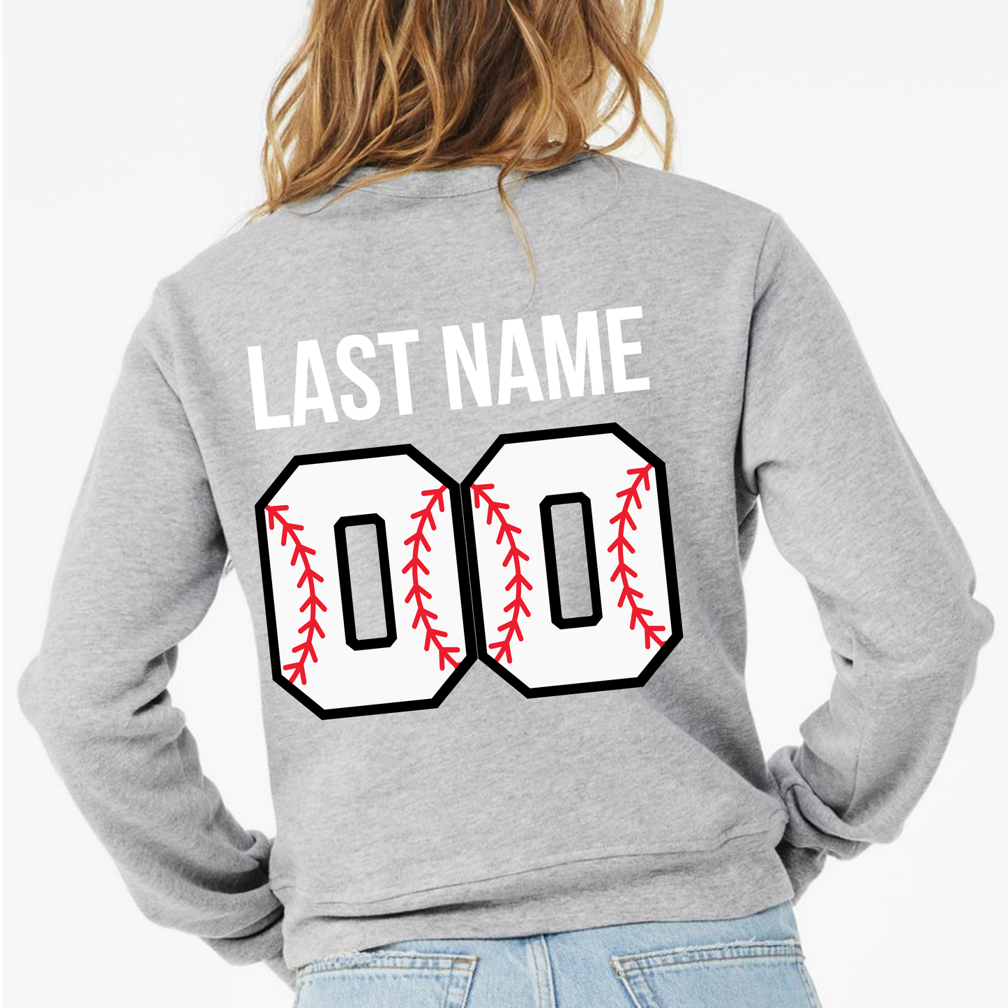Baseball: Women's Heart Number Sweatshirt