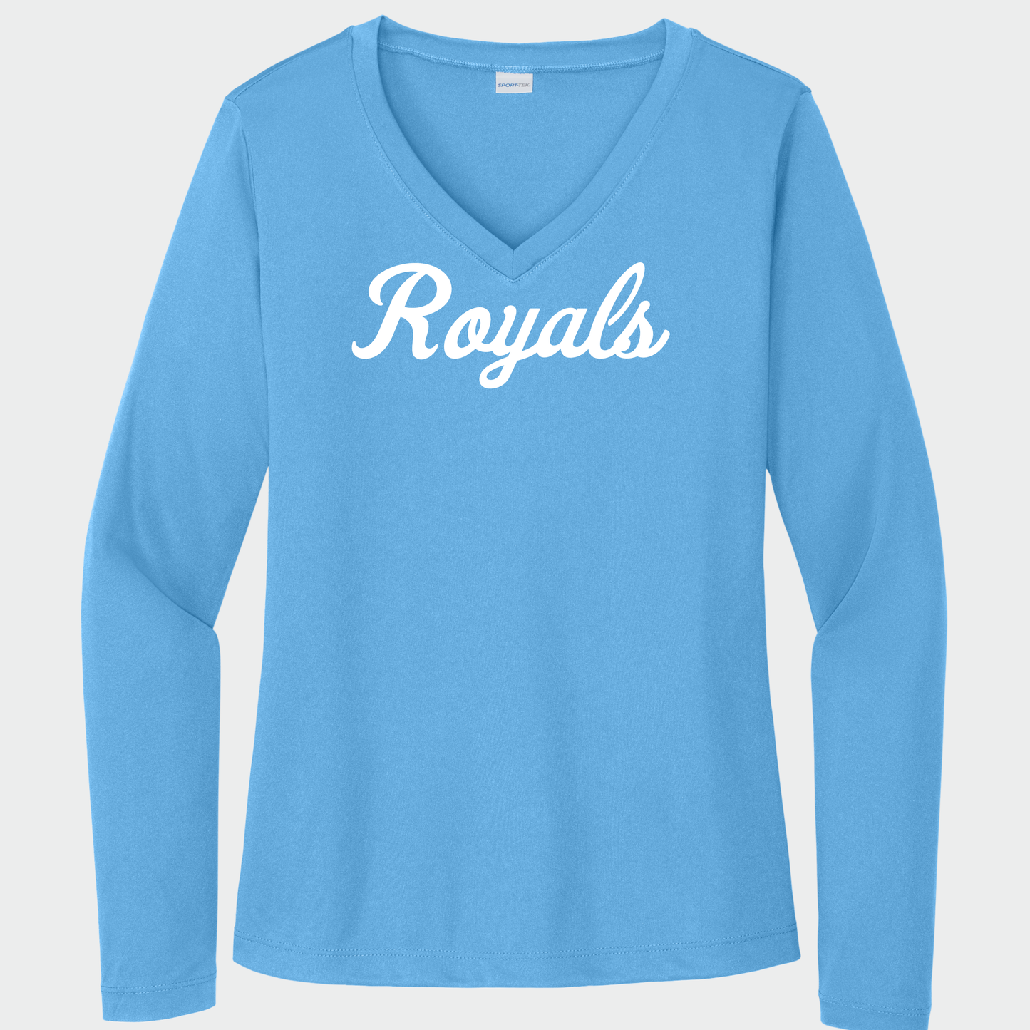 TCR: Royals Script, Women's Tech V-Neck Long Sleeve Tee