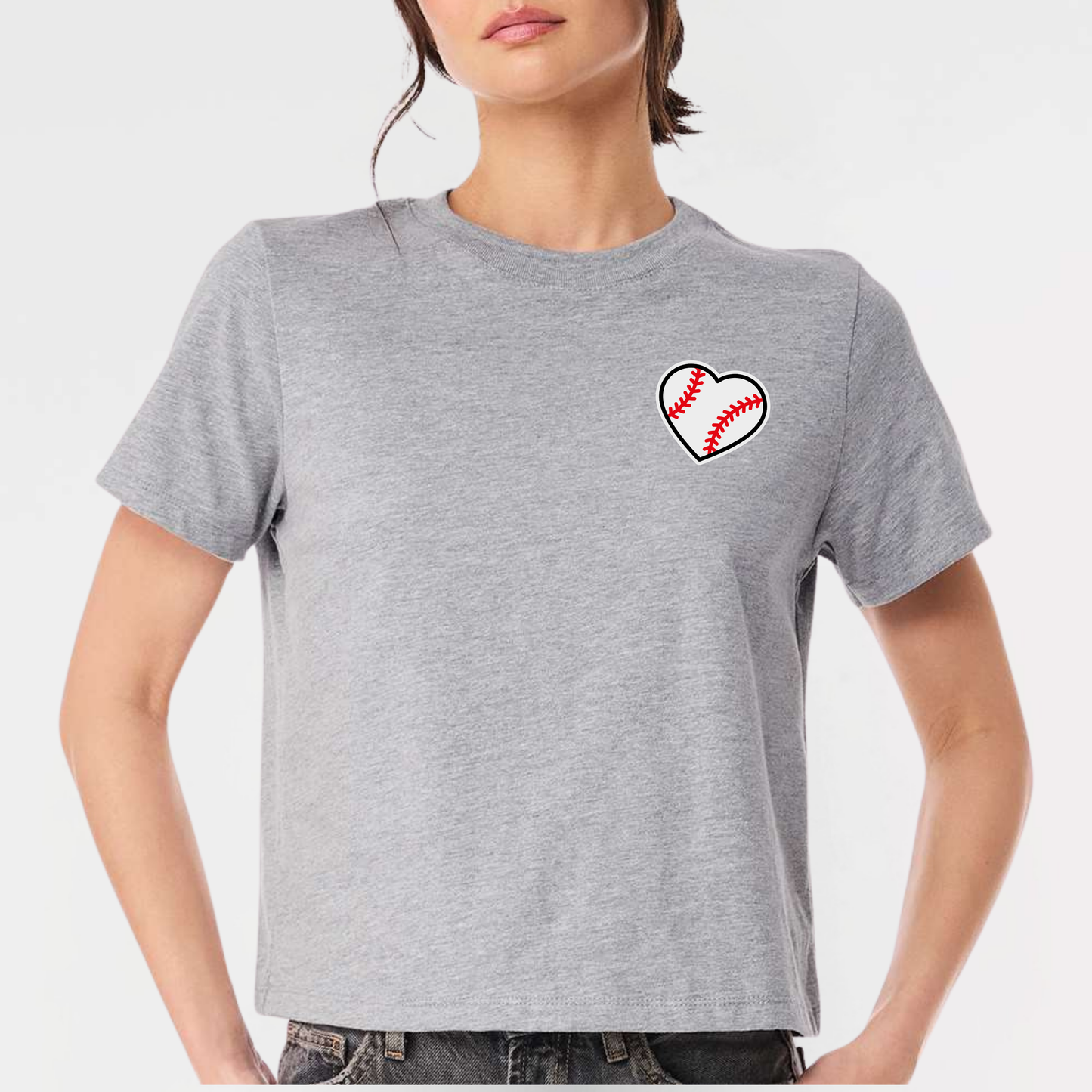 Baseball: Women's Heart Number T-Shirt