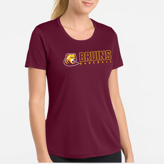 BRUINS: Women's Scoop Neck Tech T-Shirt