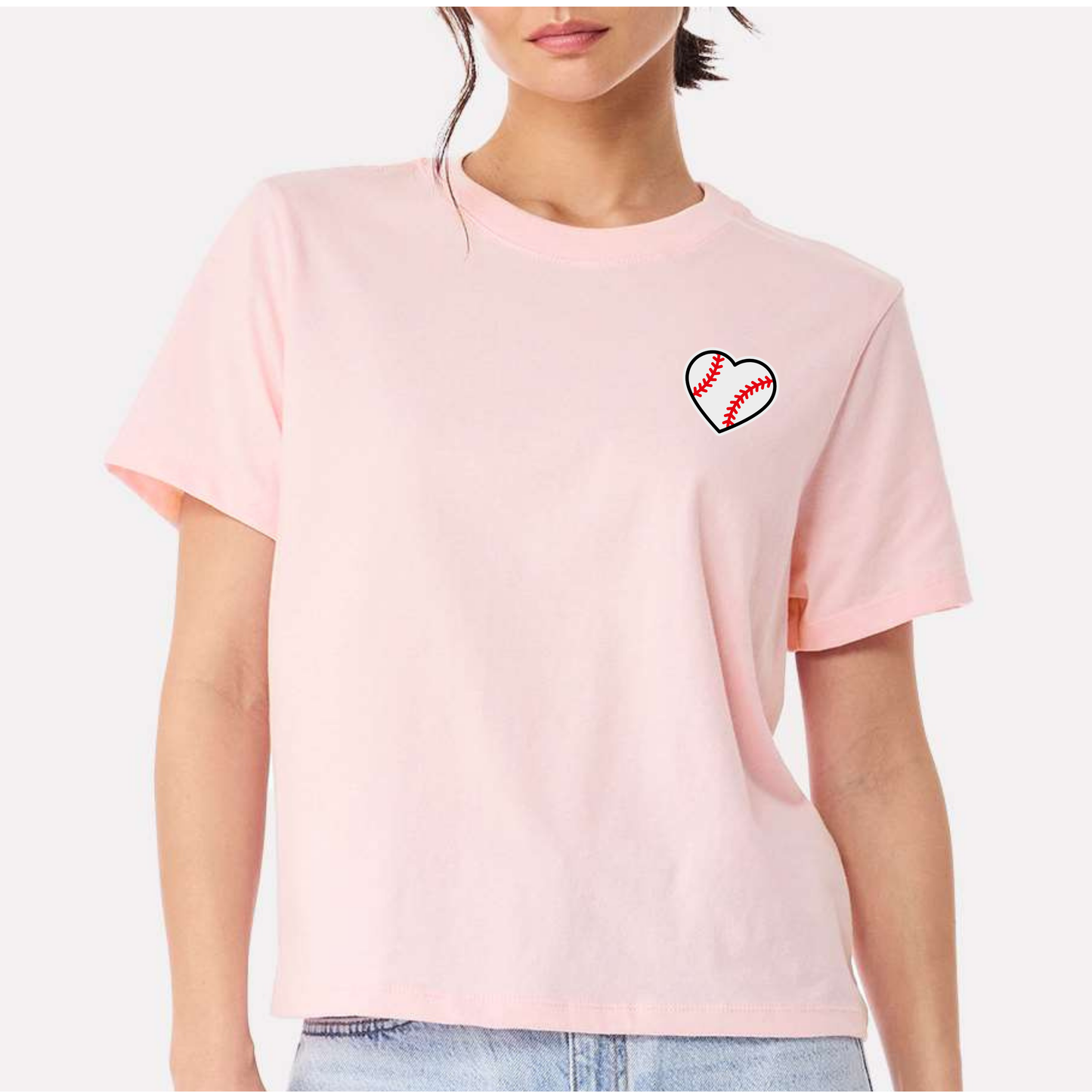 Baseball: Women's Heart Number T-Shirt