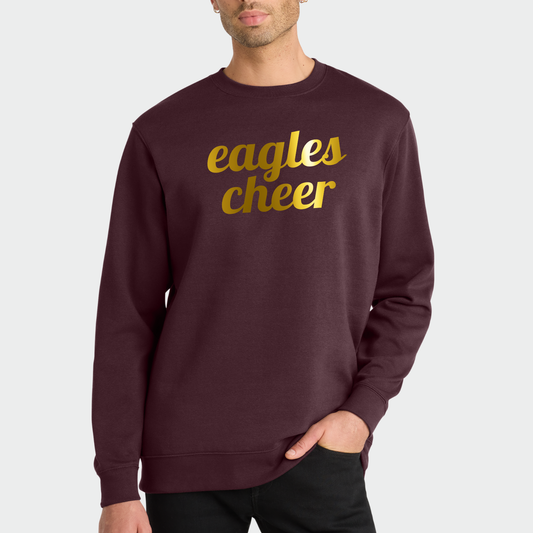 NAYCHEER: Eagles Cheer Gold Foil Crew Sweatshirt