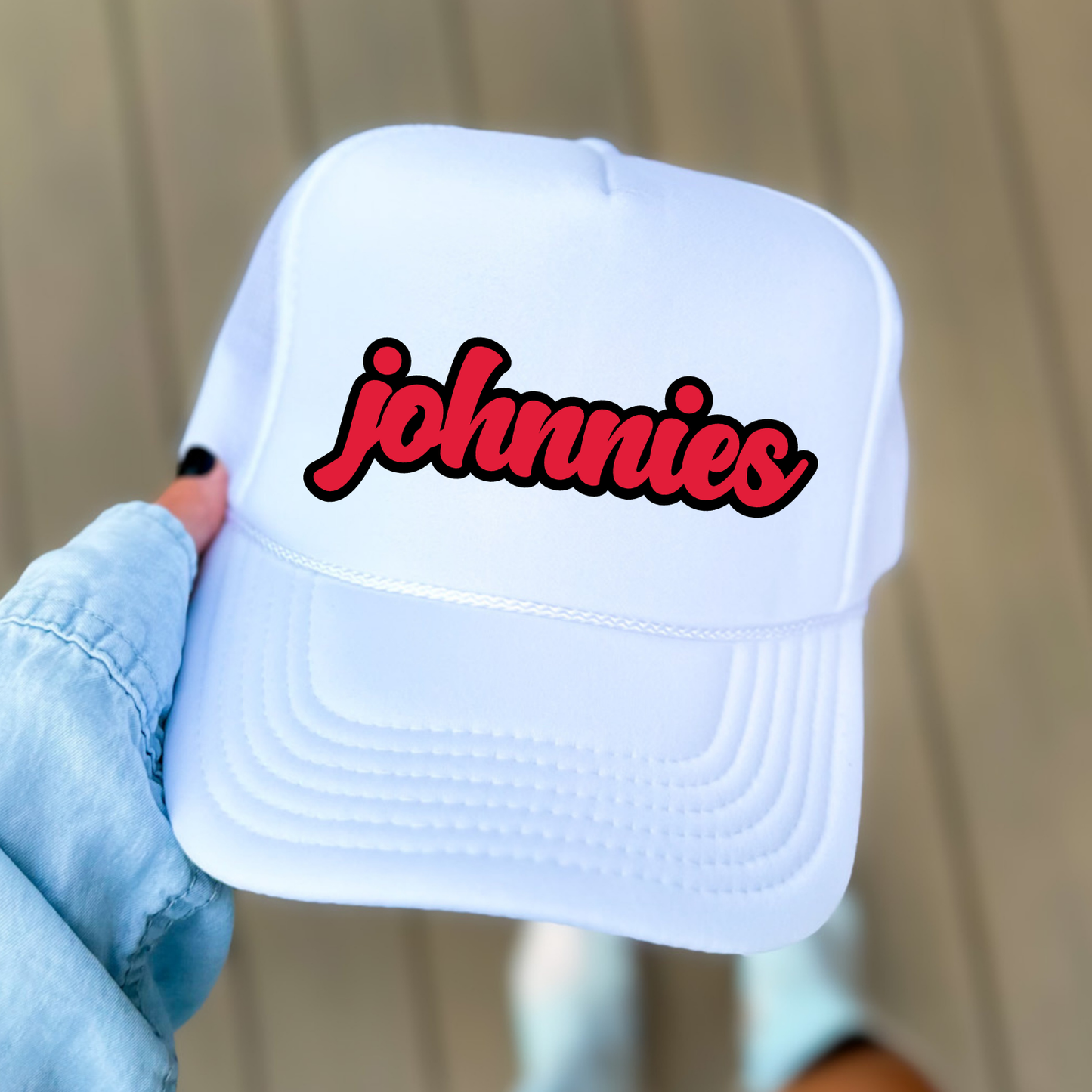 JYAA: Johnnies Chunky Script Trucker Hat