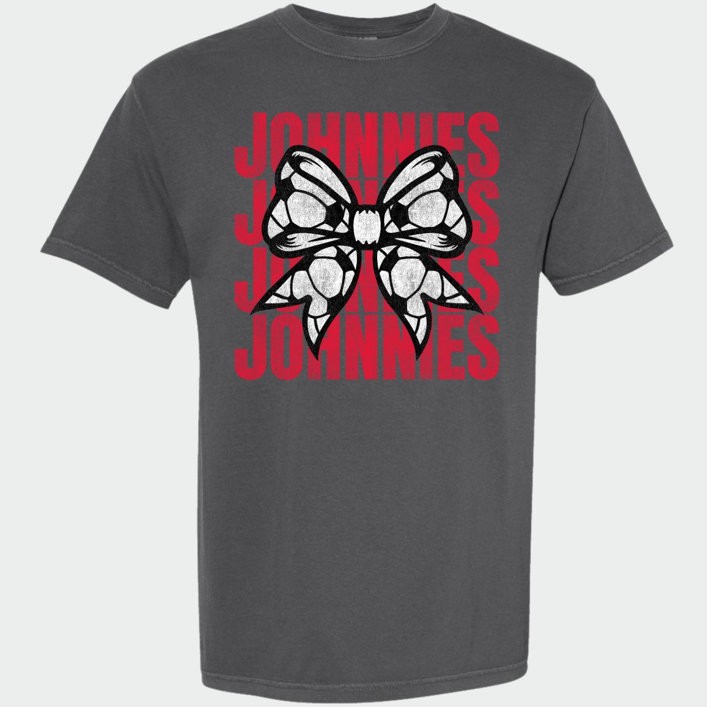 JYAA: Johnnies Soccer Bow *distressed* T-Shirt