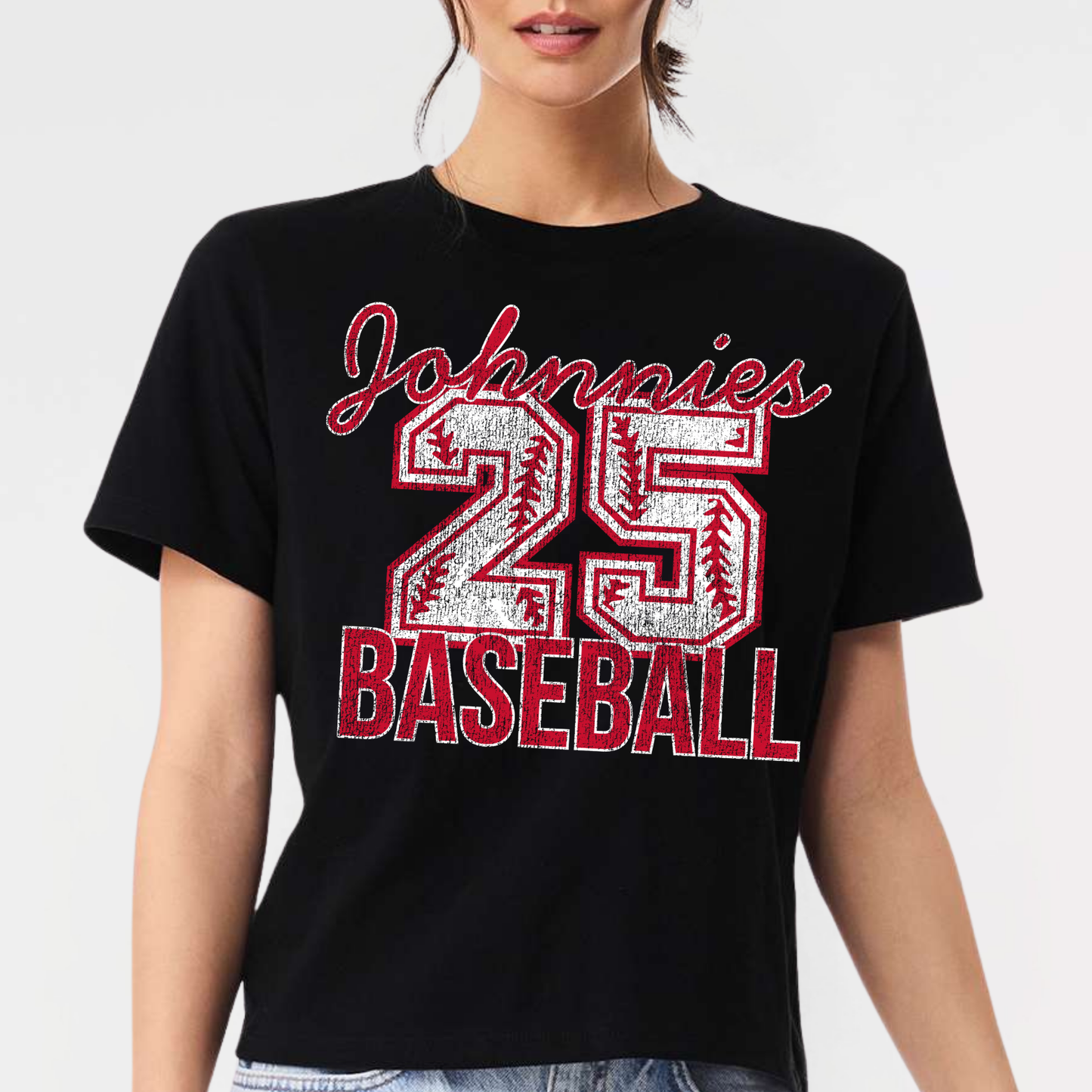 JYAA: Johnnies Baseball *Personalized Number* Women's 6oz Heavyweight T-Shirt