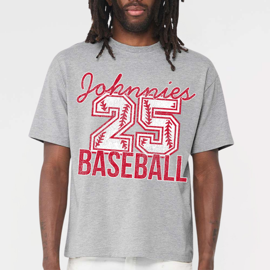 JYAA: Johnnies Baseball *Personalized Number* 6oz Heavyweight T-Shirt