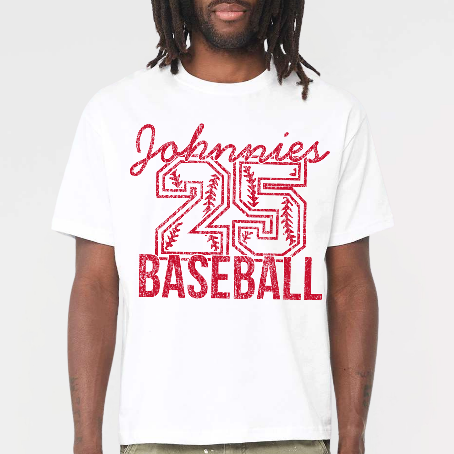 JYAA: Johnnies Baseball *Personalized Number* 6oz Heavyweight T-Shirt