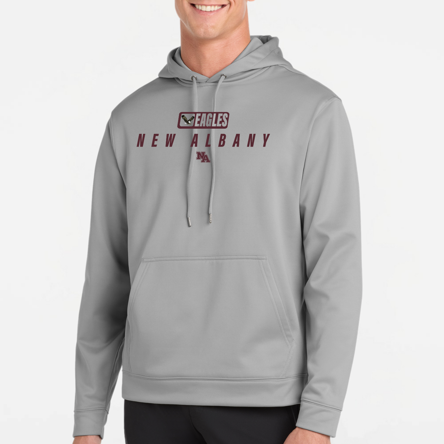 NAPTO: Italics Eagles New Albany Hooded Tech Sweatshirt