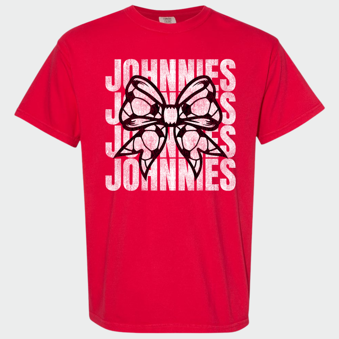 JYAA: Johnnies Soccer Bow *distressed* T-Shirt