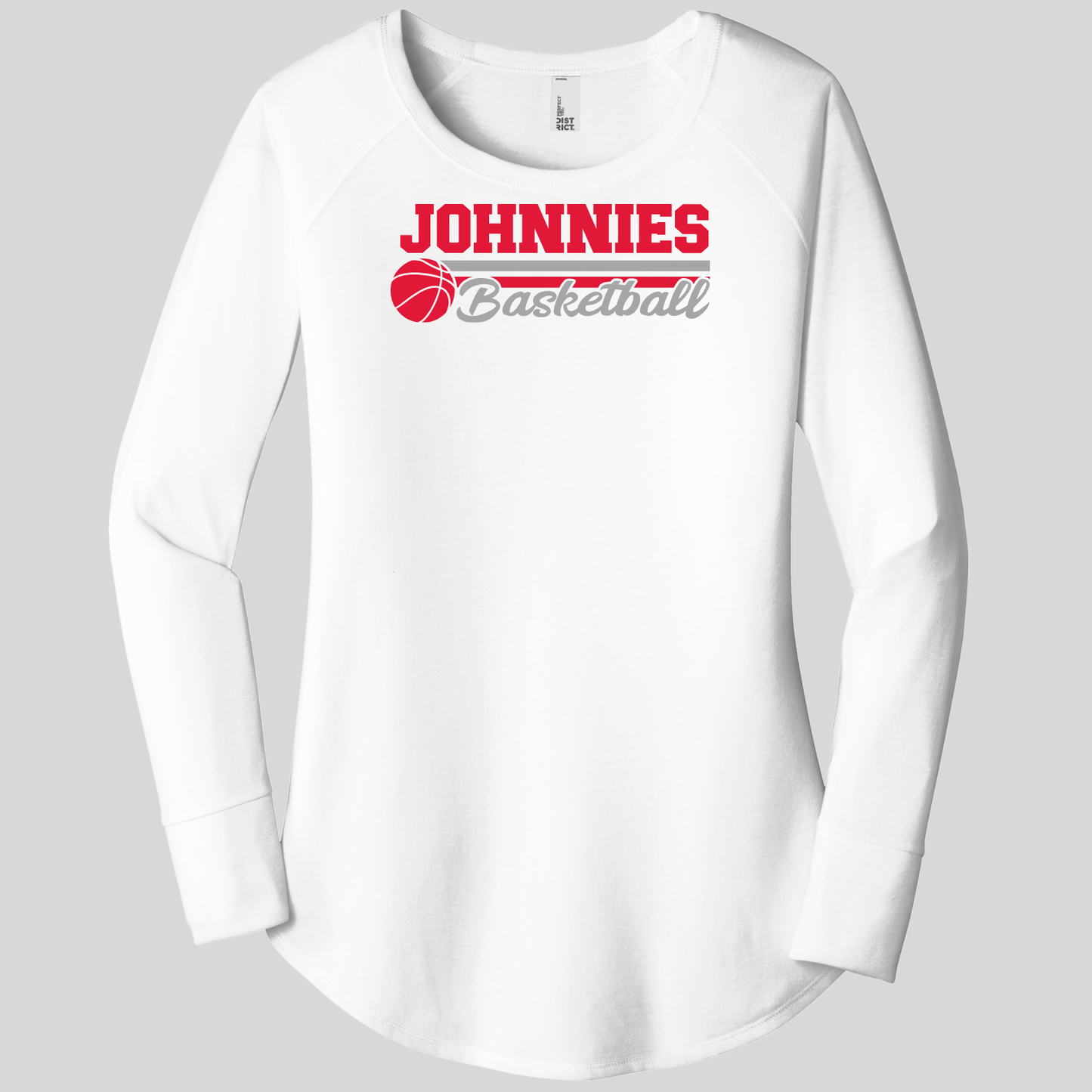 JYAA: Johnnies Basketball Women's Triblend Long Sleeve Tunic T-Shirt