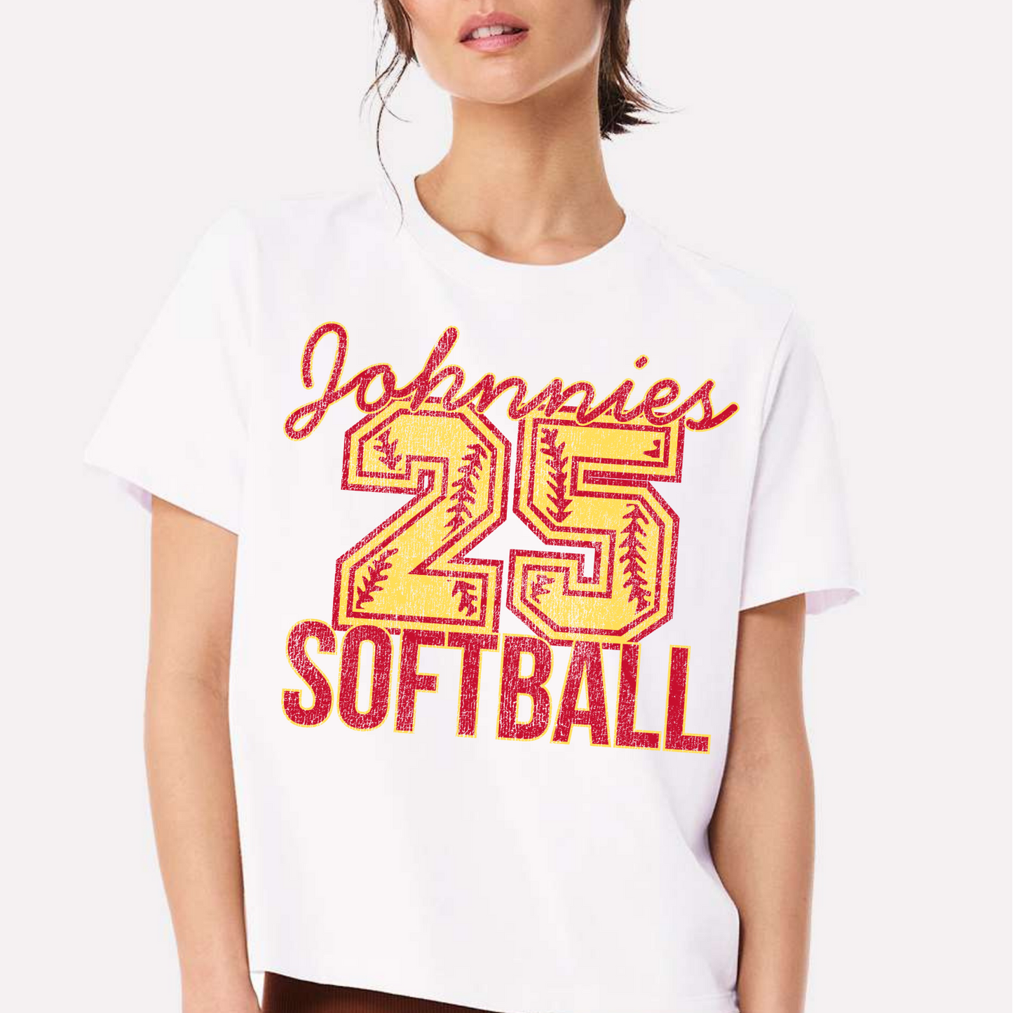 JYAA: Johnnies Softball *Personalized Number* Women's 6oz Heavyweight T-Shirt