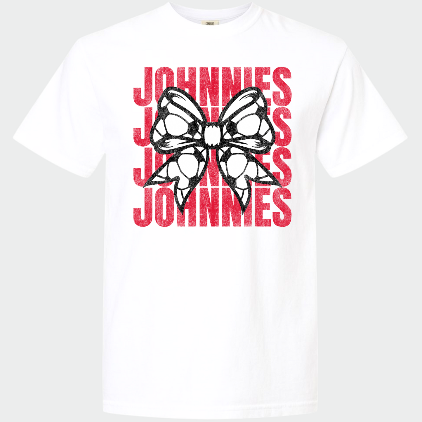 JYAA: Johnnies Soccer Bow *distressed* T-Shirt
