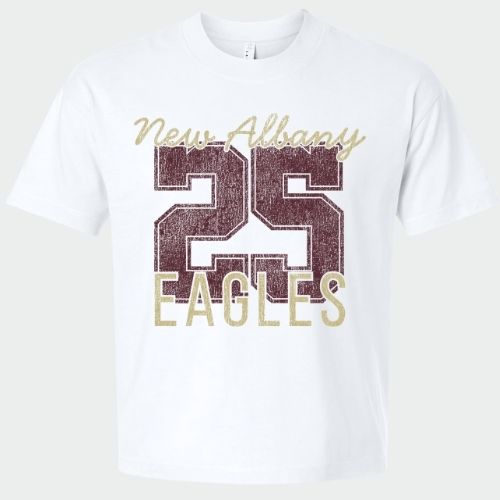 Number Shop: New Albany Eagles Number Relaxed Crew T-Shirt *personalized*