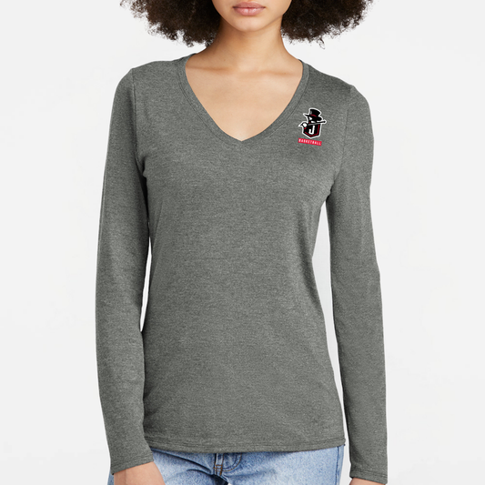 JYAA: Johnstown Basketball Women's Triblend V-Neck Long Sleeve T-Shirt