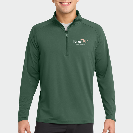 Nextier: Embroidered Quarter Zip Long Sleeve Tech Pullover