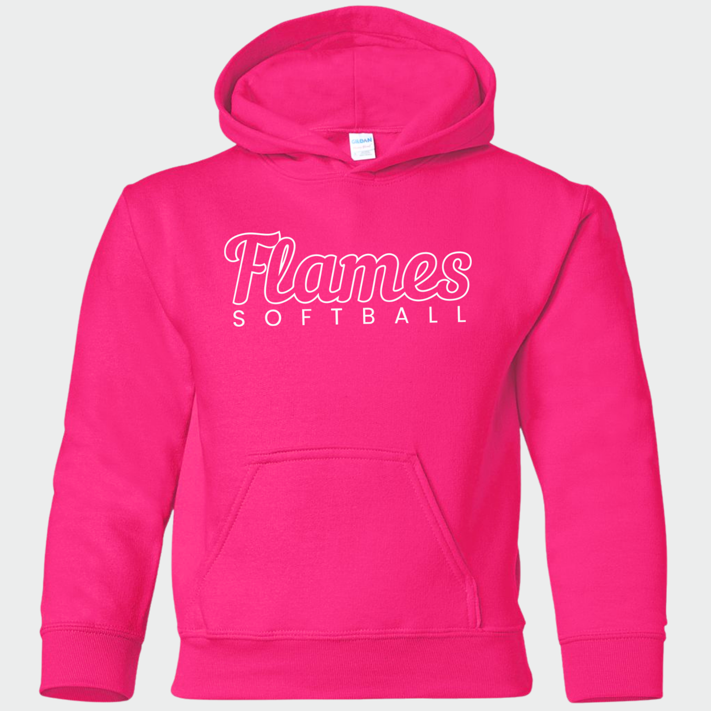 Flames Softball: Hooded Sweatshirt