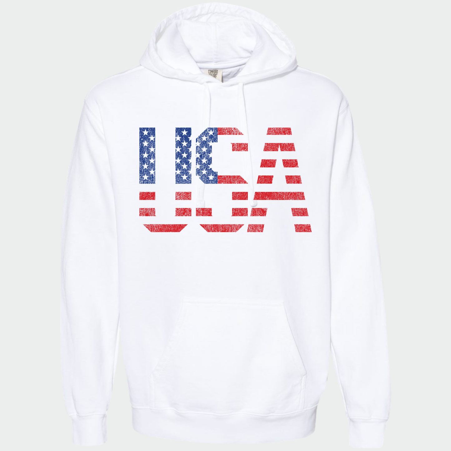 PATRIOTIC: American Flag USA Hooded Sweatshirt