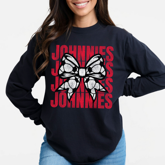JYAA: Johnnies Soccer Bow *distressed* Long Sleeve T-Shirt