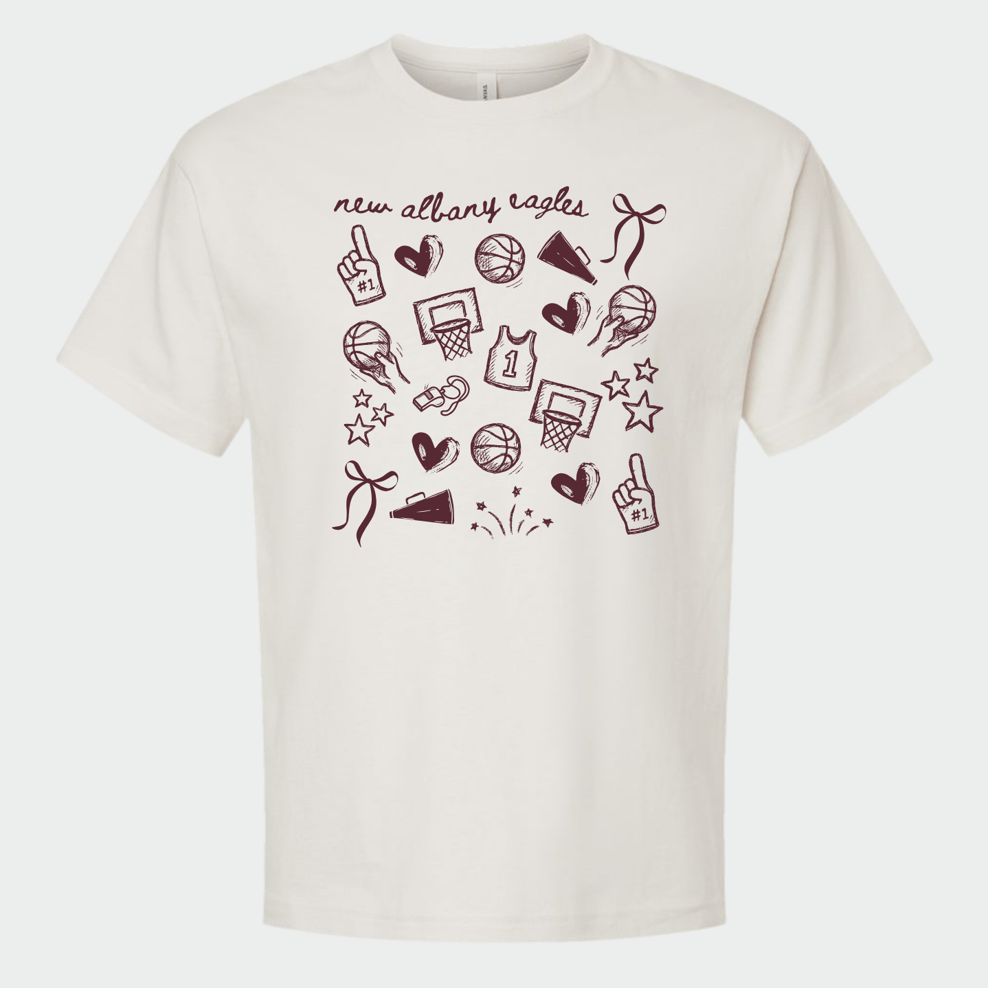 NAGTB New Albany Basketball Collage Heavyweight T-Shirt