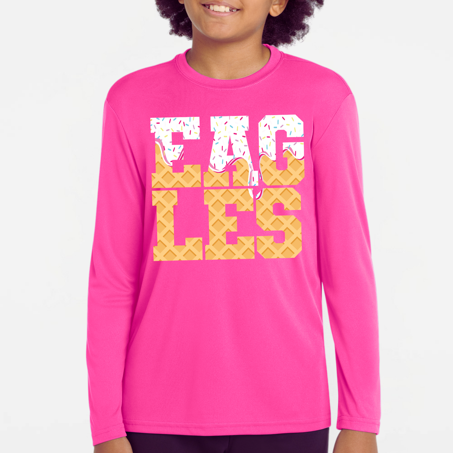 NAPTO: Eagles Ice Cream Drip Tech Long Sleeve T-Shirt