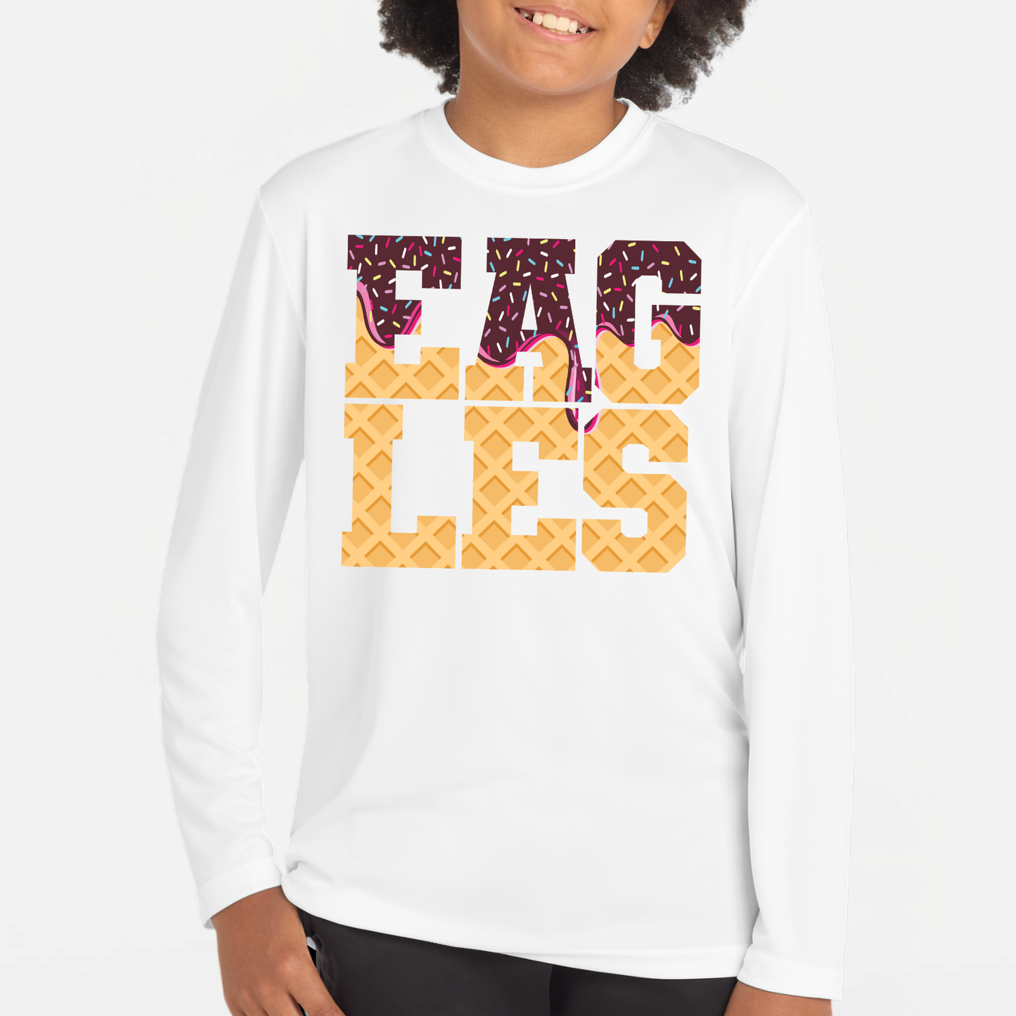 NAPTO: Eagles Ice Cream Drip Tech Long Sleeve T-Shirt