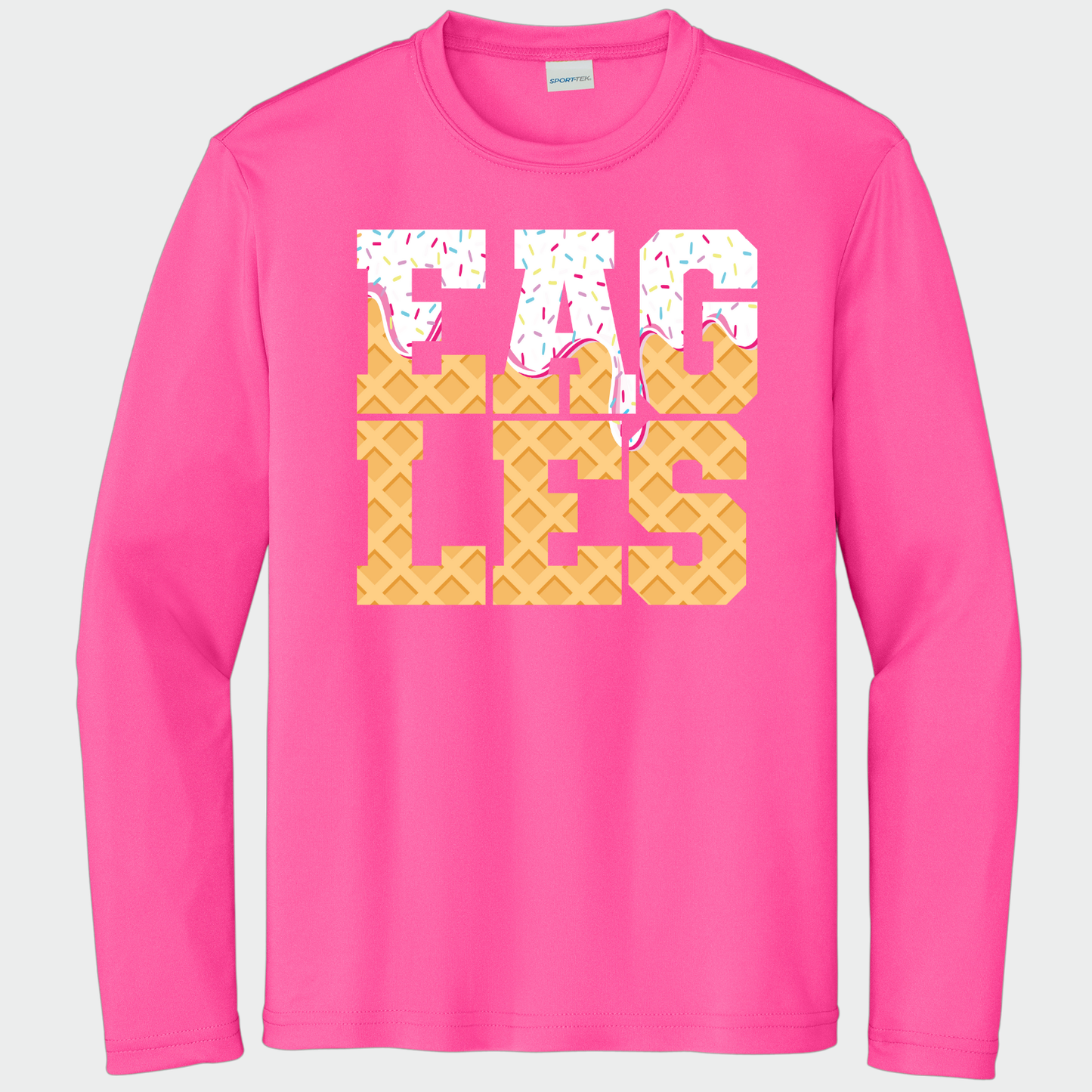NAPTO: Eagles Ice Cream Drip Tech Long Sleeve T-Shirt