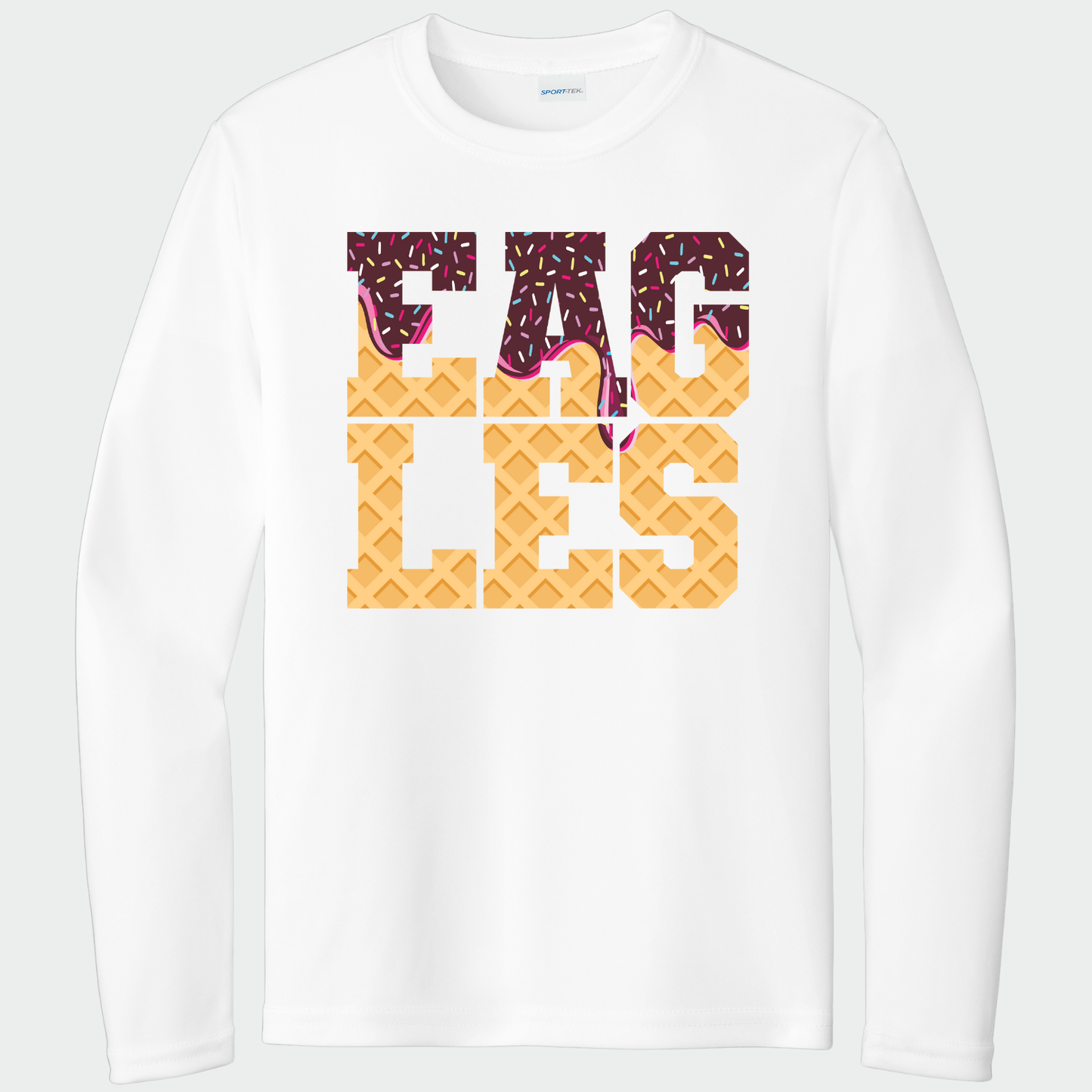 NAPTO: Eagles Ice Cream Drip Tech Long Sleeve T-Shirt