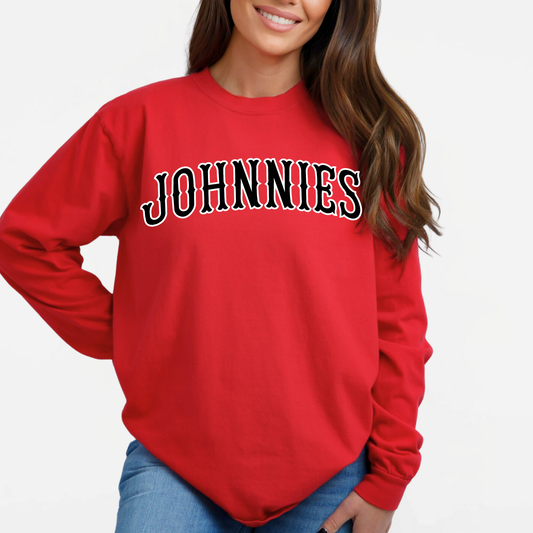 JTB: Johnnies Retro Font Long Sleeve T-Shirt