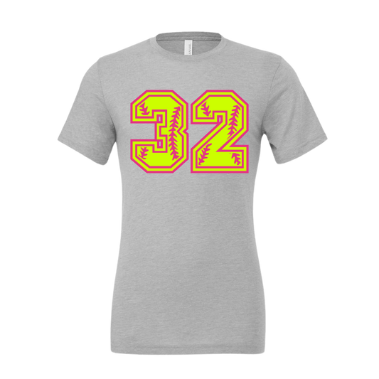 Number Shop: Unisex Triblend Softball T-Shirt