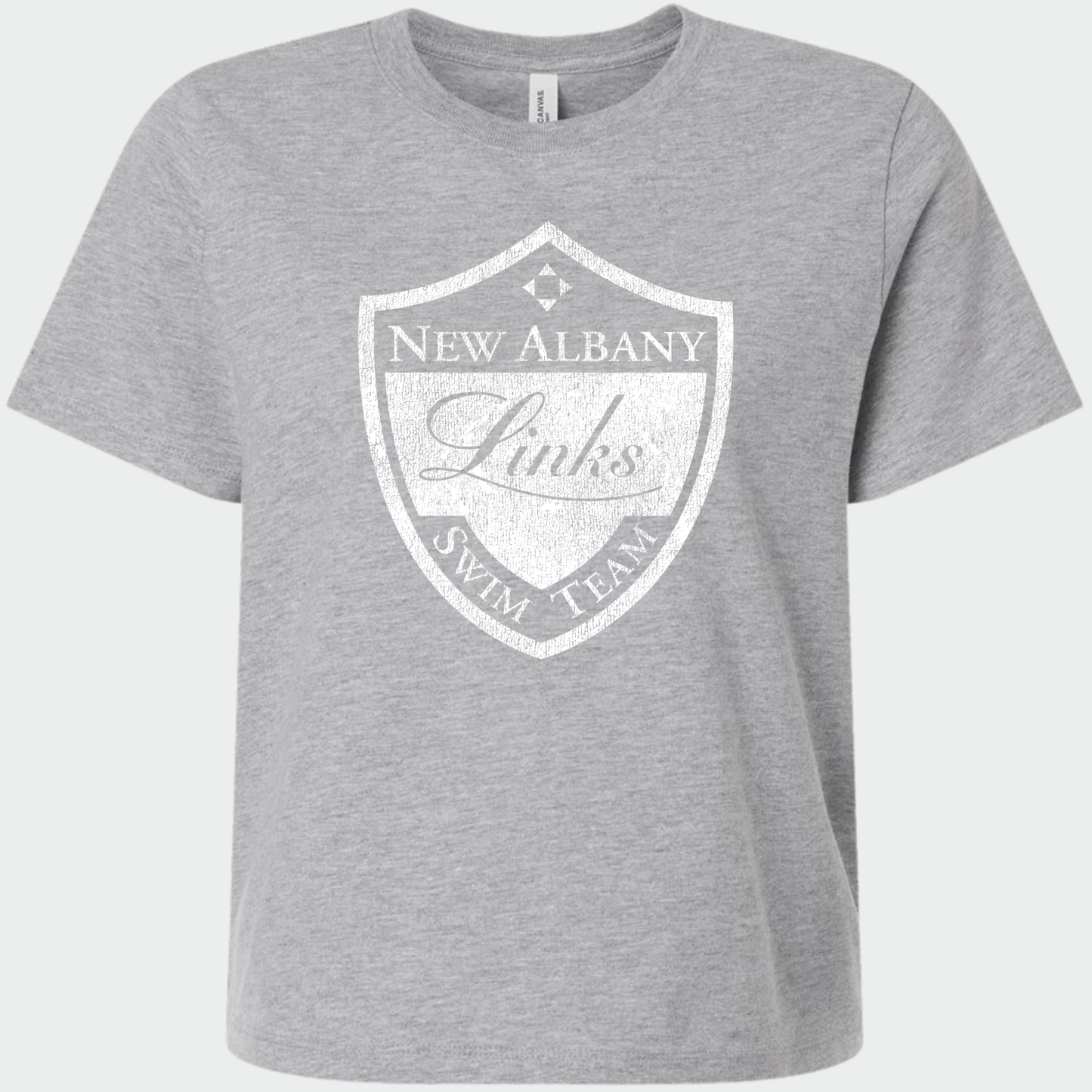 LINKSWIM: Distressed Crest Women's 6oz Heavyweight T-Shirt