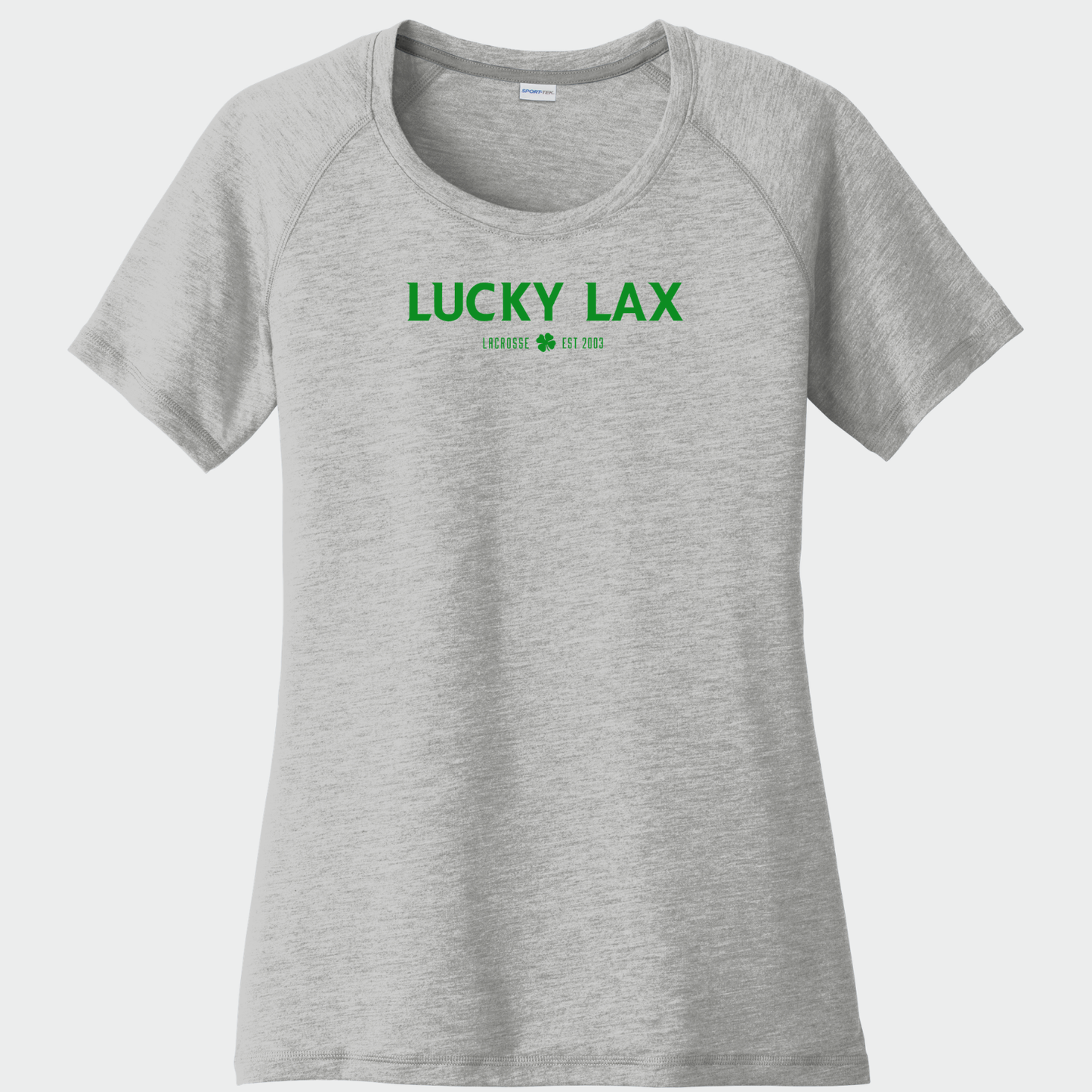 LuckyLax: Women's Raglan Triblend Tech T-Shirt