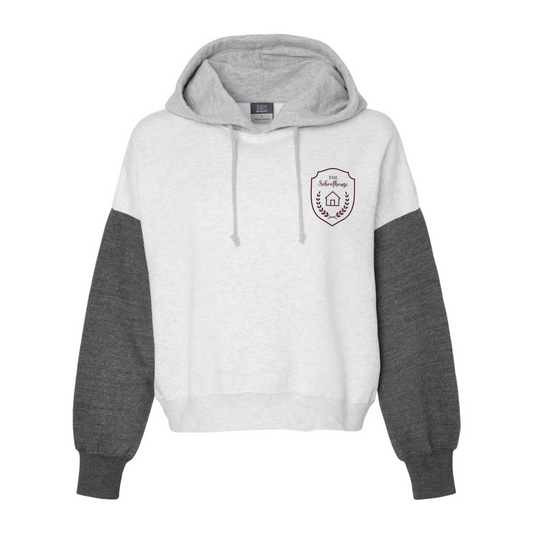 Schoolhouse Collection: Colorblock Crop Hoodie