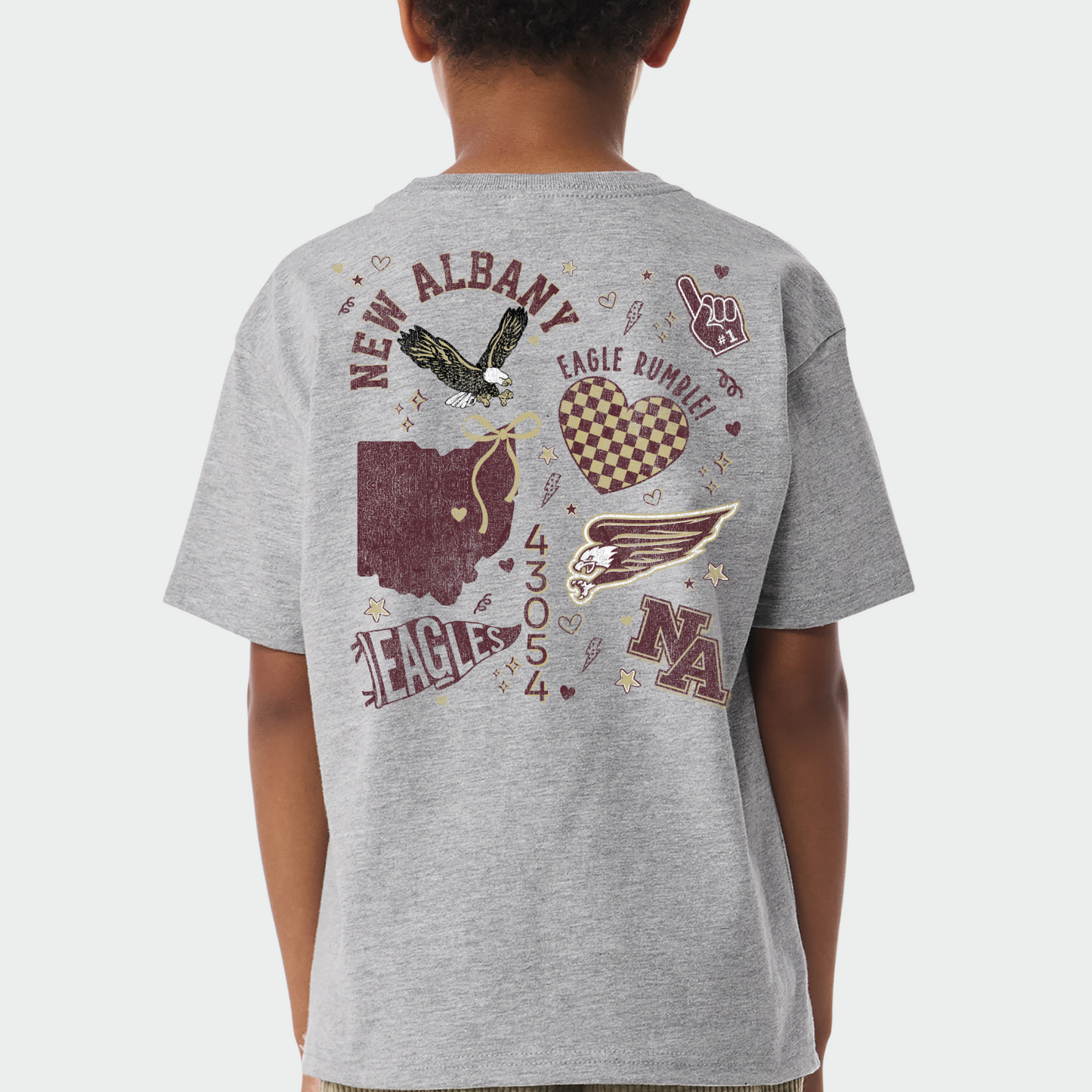NAPTO: New Albany *Distressed Print* Collage 6oz Heavyweight T-Shirt