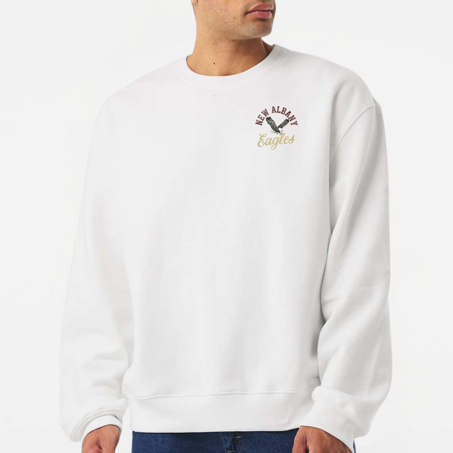 NAPTO: New Albany *Distressed Print* Collage 10oz Heavyweight Sweatshirt