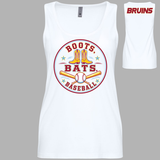 BRUINS: Boots, Bats & Baseball Women's Cotton Tank