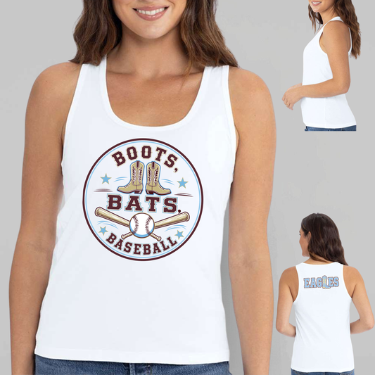 Nashville Eagles Boots, Bats & Baseball Women's Cotton Tank