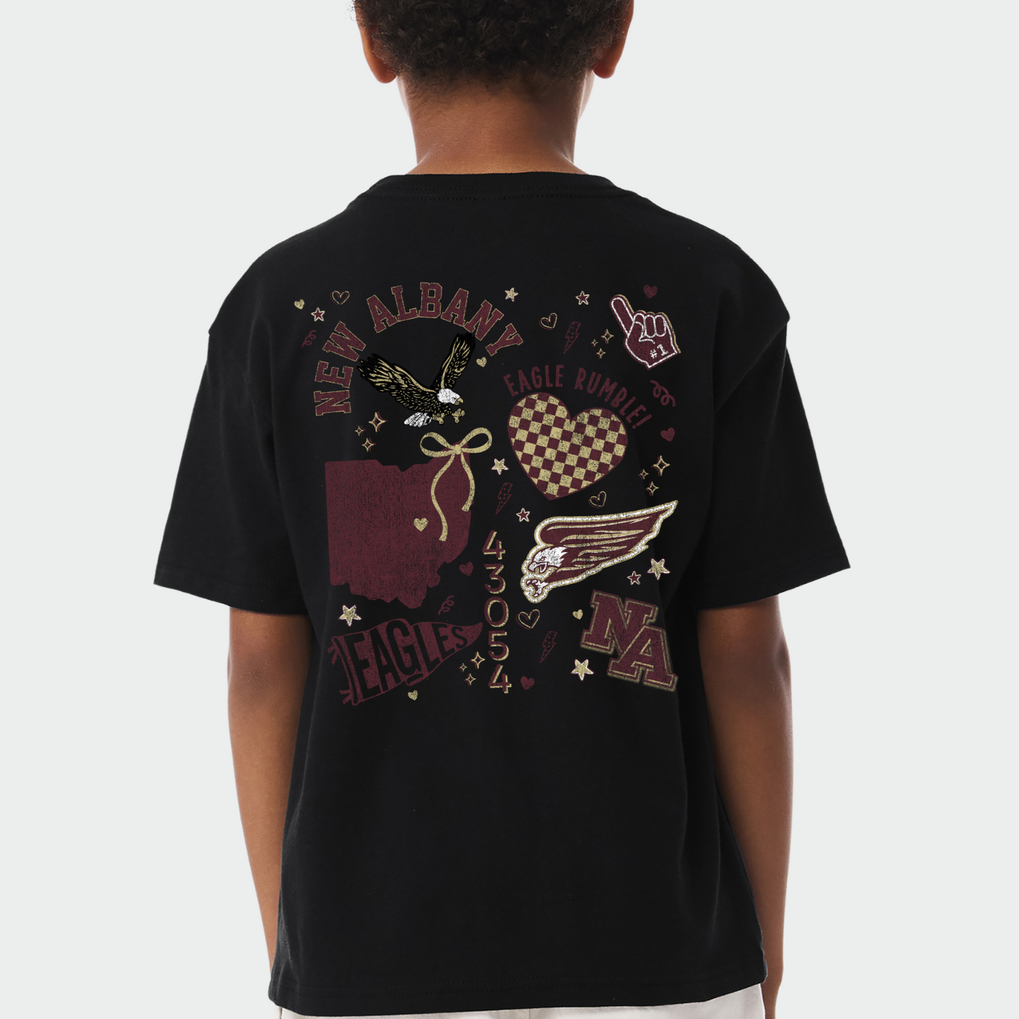 NAPTO: New Albany *Distressed Print* Collage 6oz Heavyweight T-Shirt