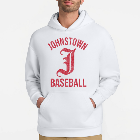 JTB: Old English J Heavyweight Hooded Sweatshirt *Distressed Print*
