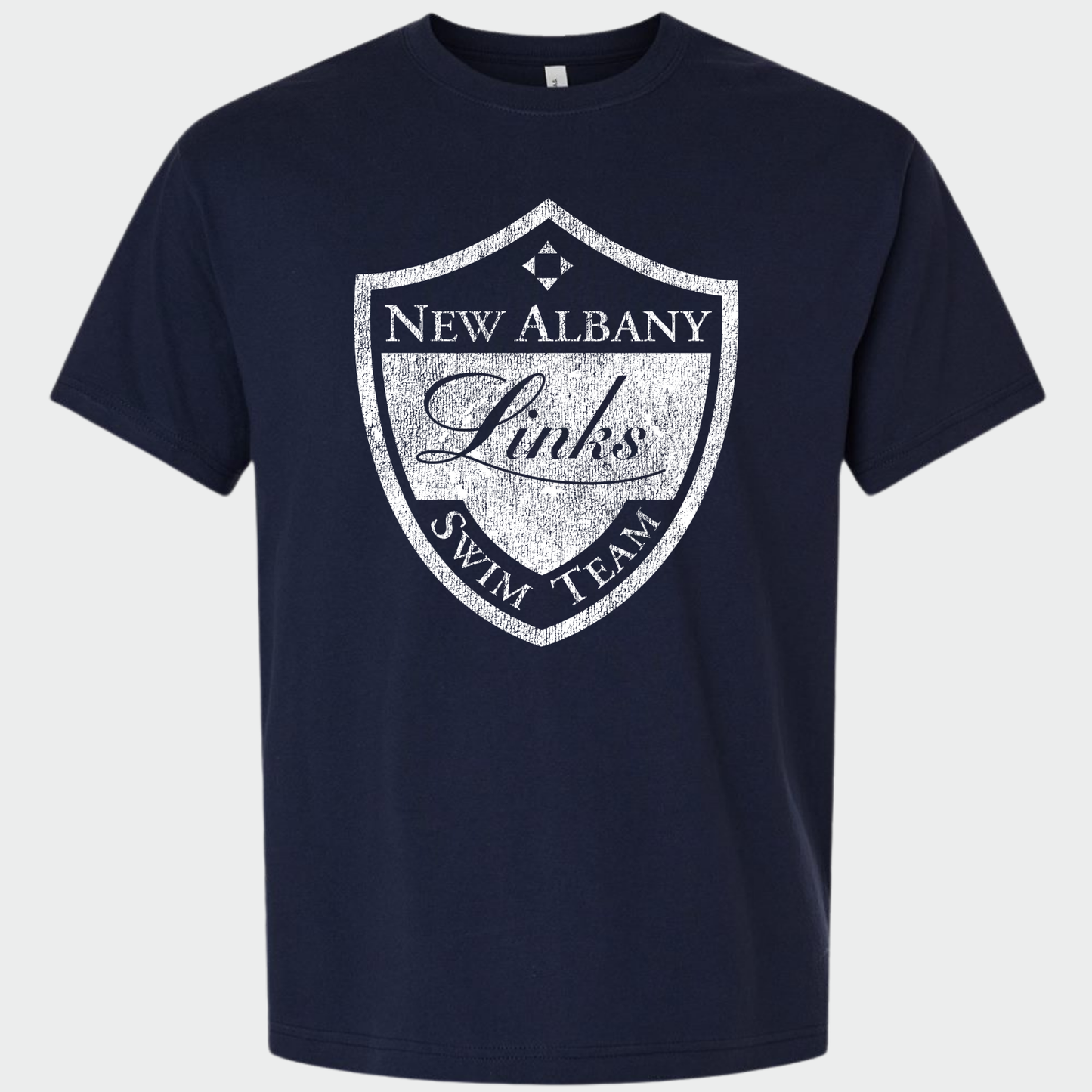 LINKSWIM: Distressed Crest 6oz Heavyweight T-Shirt