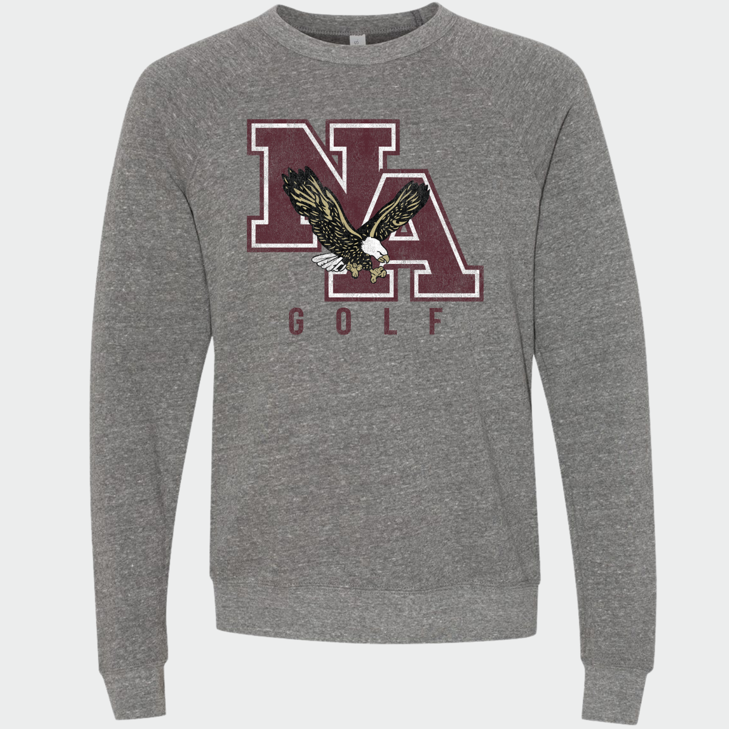 NAGOLF: *Distressed Print* Sponge Fleece Crew Sweatshirt