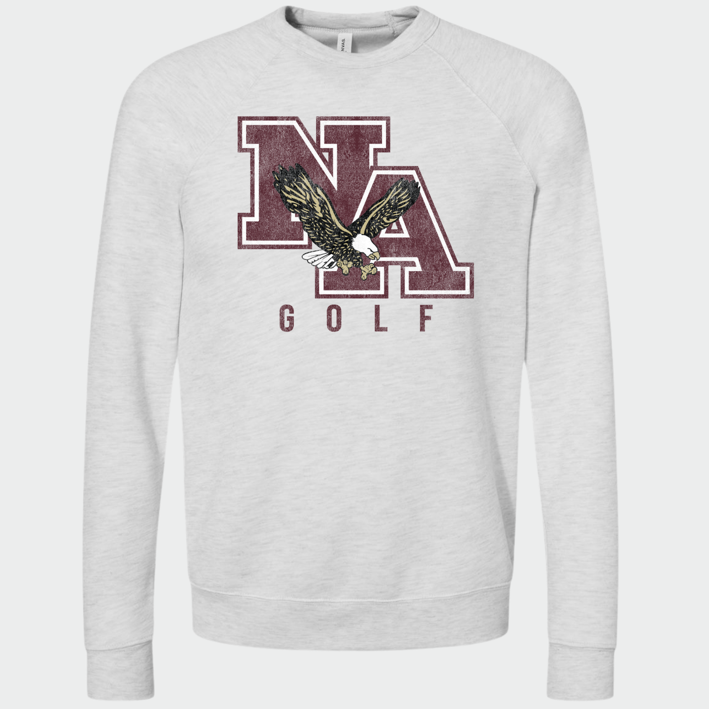 NAGOLF: *Distressed Print* Sponge Fleece Crew Sweatshirt