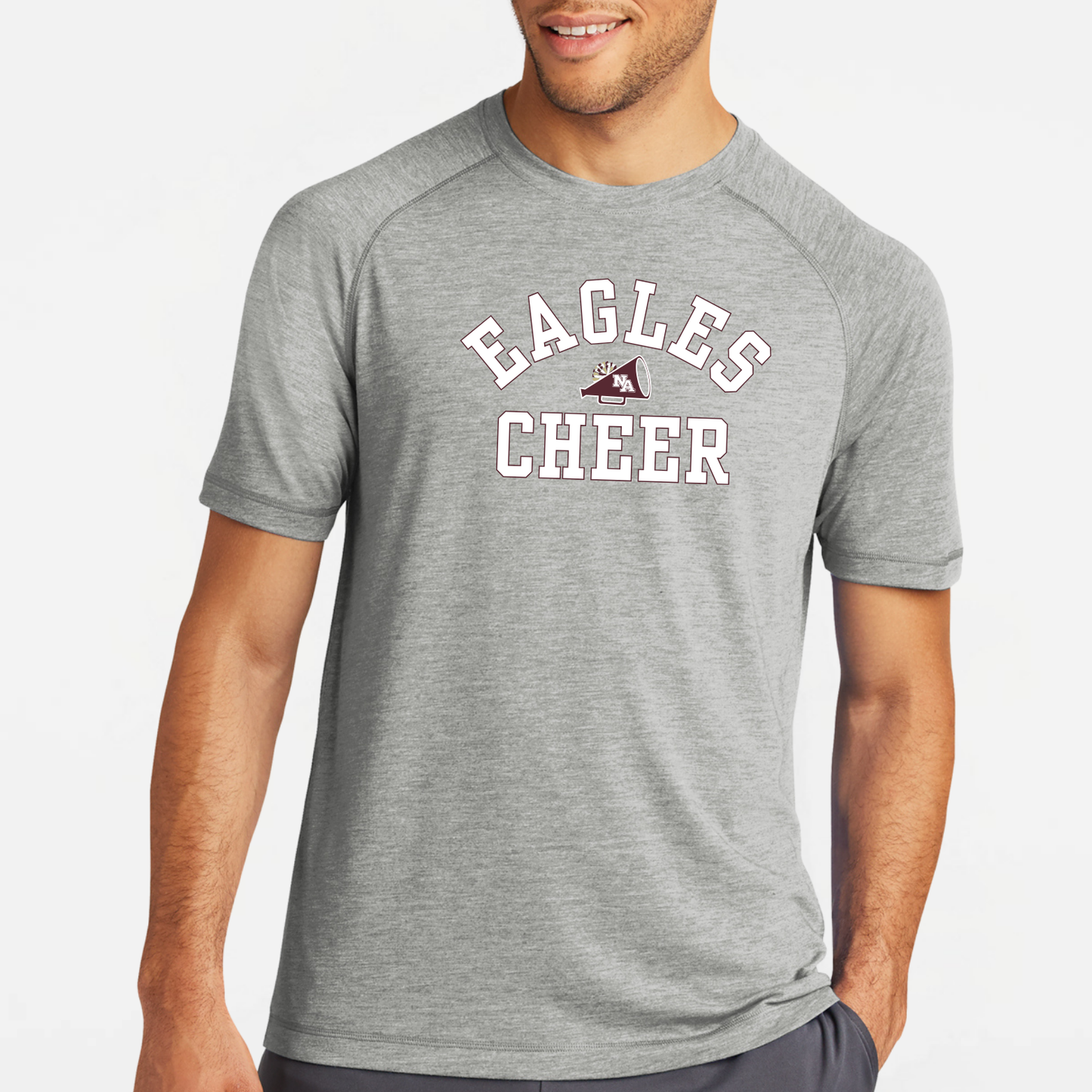 NAYCHEER: Eagles Cheer Raglan Triblend Tech T-Shirt