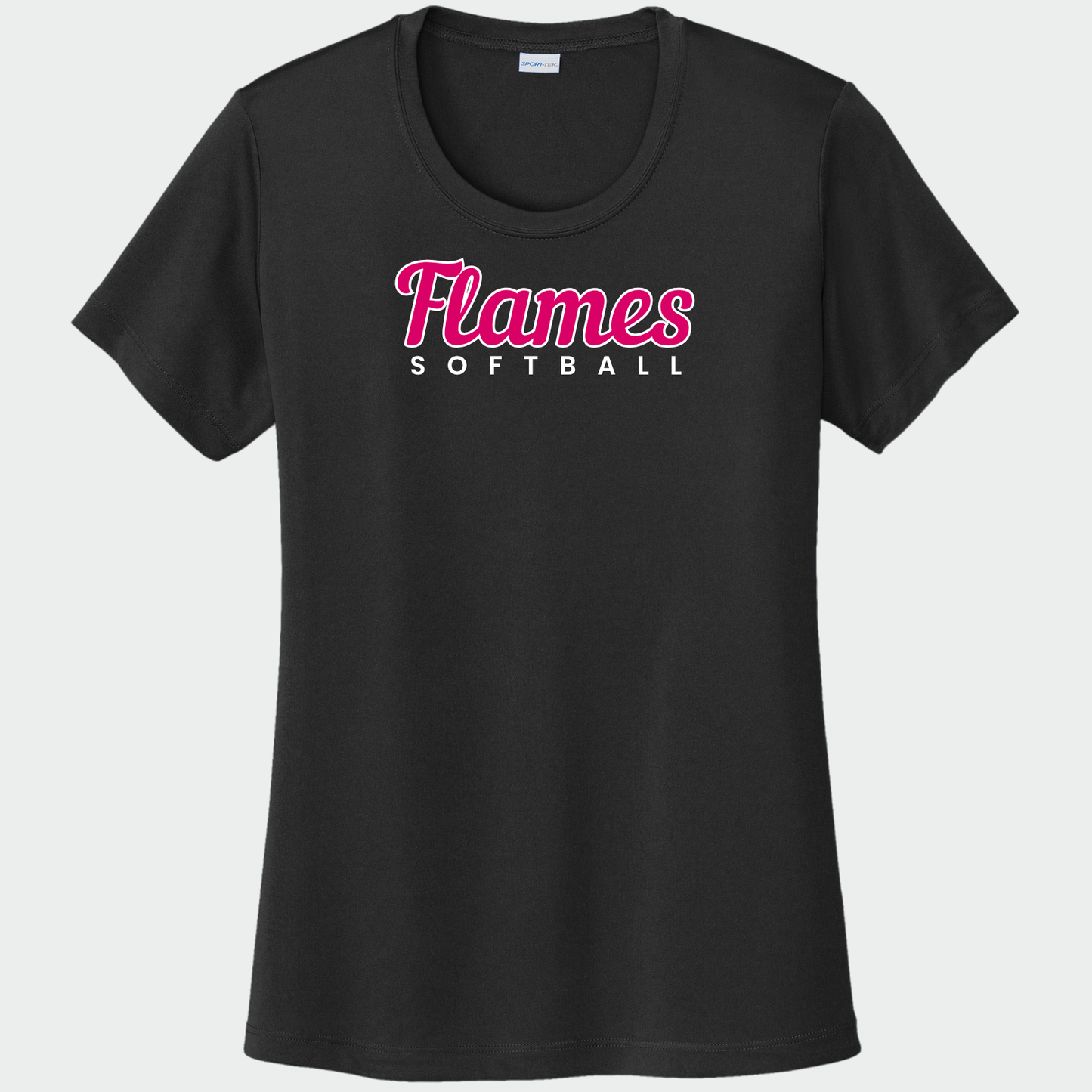 Flames Softball: Women's Scoop Neck Tech T-Shirt