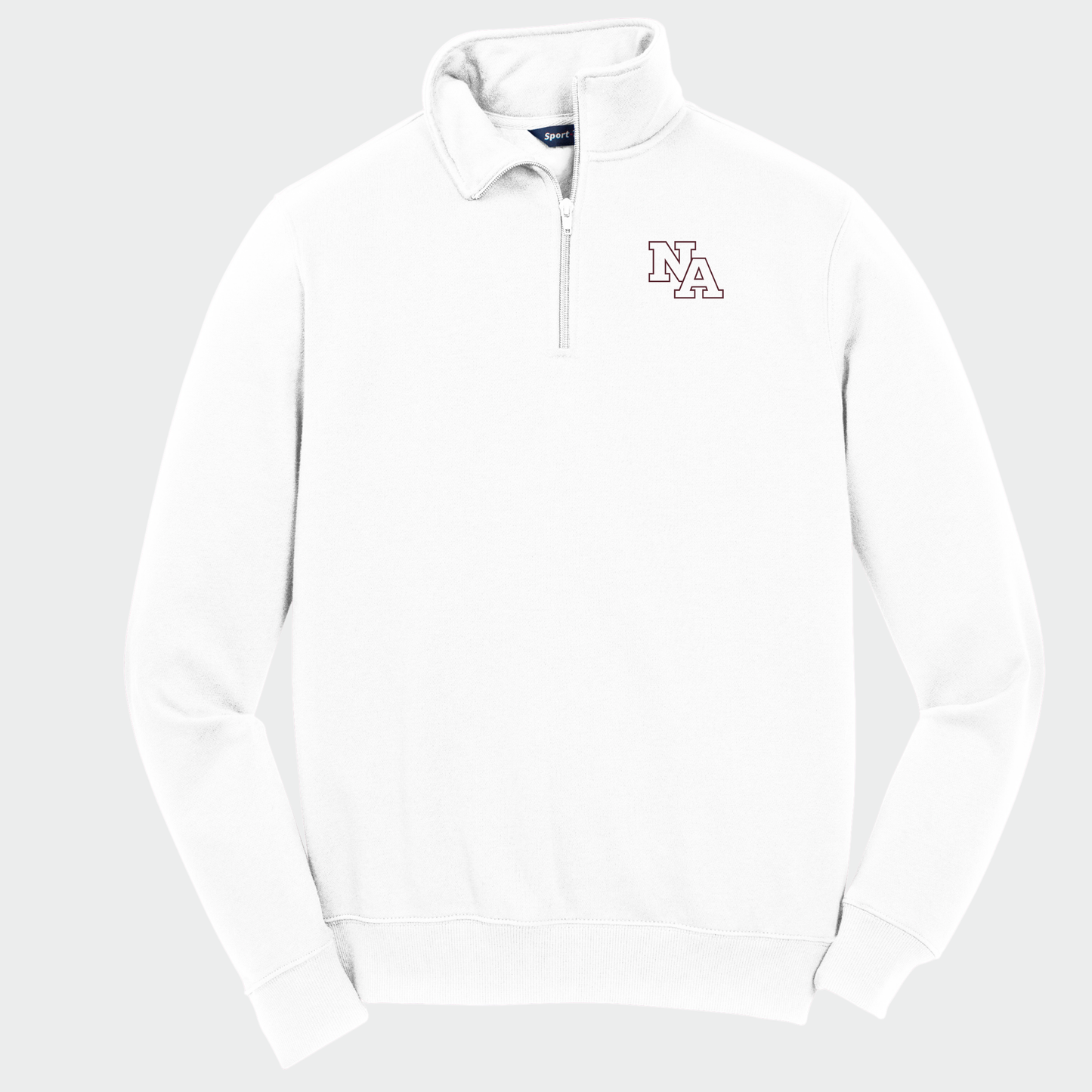 NAPTO: Embroidered, Quarter-Zip Sweatshirt